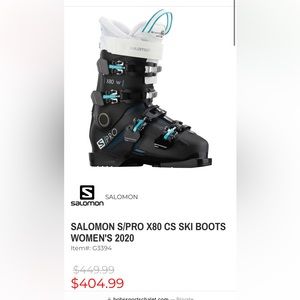 Salomon Women’s Ski Boots X80 W S/PRO Size 22 - nearly new